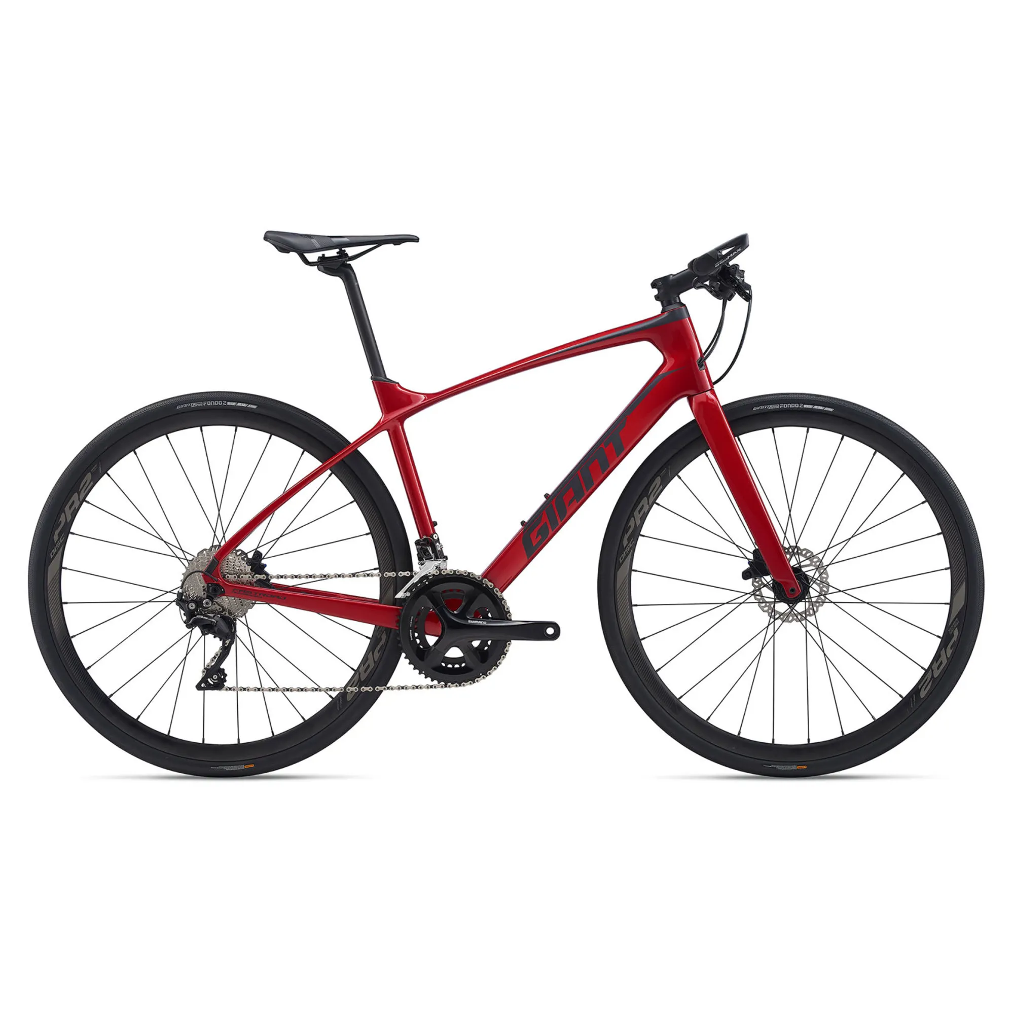 2020 Giant FastRoad Advanced Carbon Flat Bar Road Bike in Red