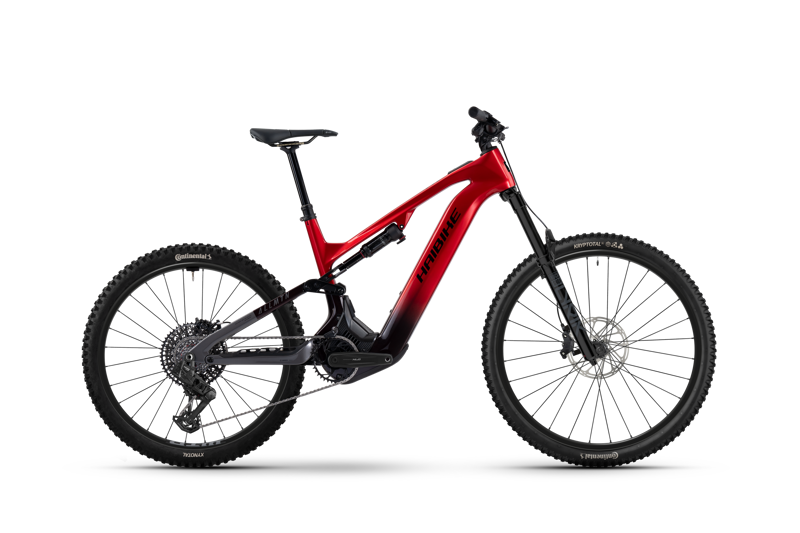 Haibike Allmtn CF 9 eMountain Bike in Red/Black/Platinum
