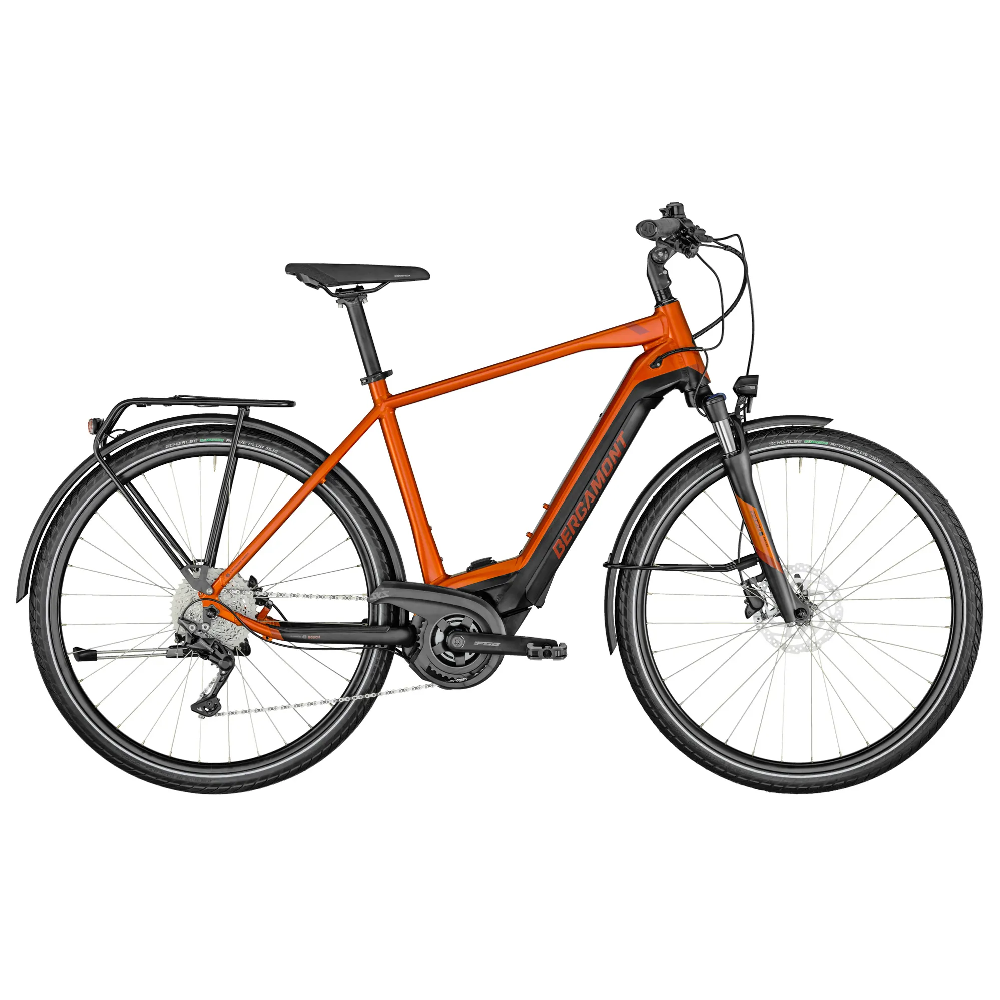 2021 Bergamont E-Horizon Edition Gent Electric Hybrid Bike in Orange