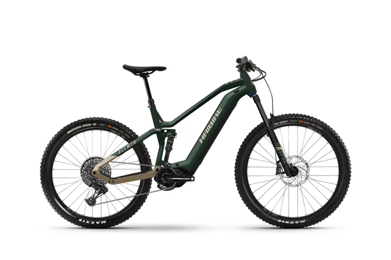 2023 Haibike Allmtn Full Suspension E-mtb in Caramel Green