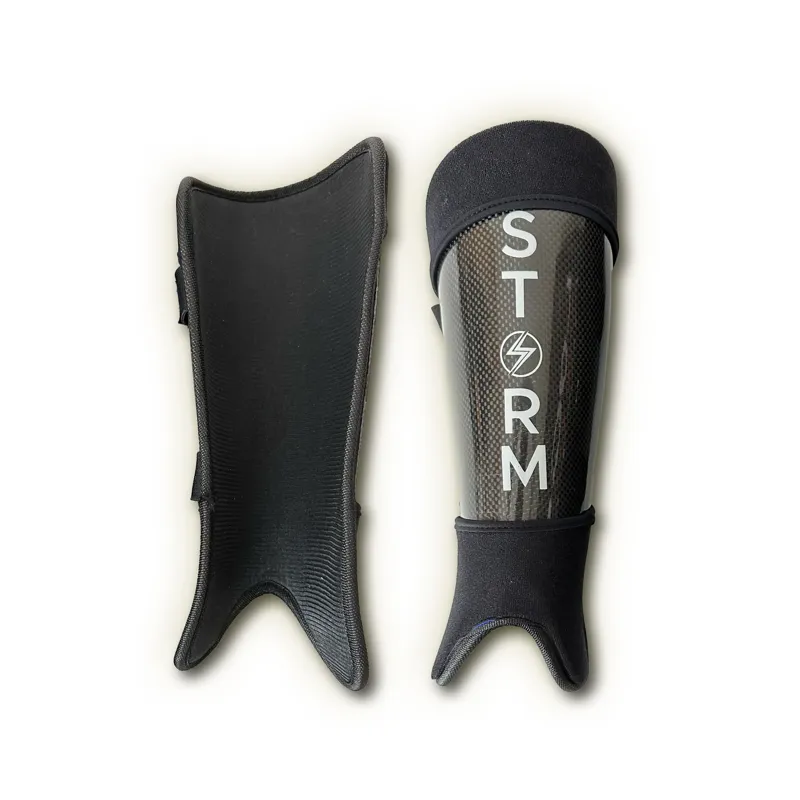 Storm Carbon Hockey Shin Pads in Black-1
