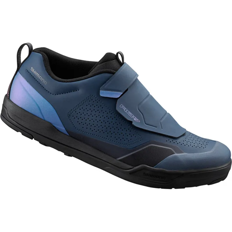mountain bike shoes shimano blue shoes